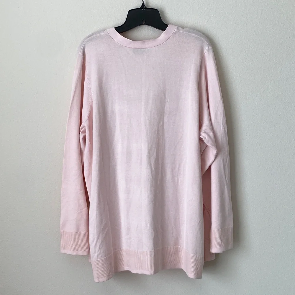 Lane Bryant Light Pink Open Cardigan - Picture 3 of 7